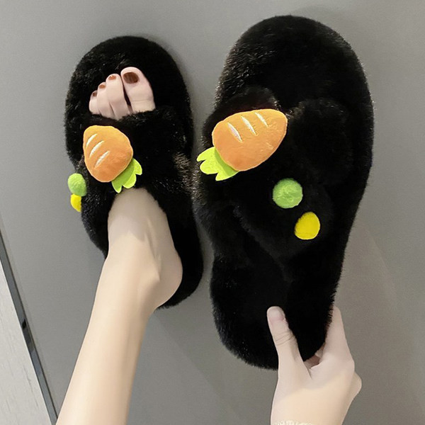 Ženske papuče s 3D elementom - tri boje