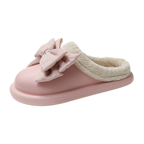 Домашни чехли с панделка и топла подплата