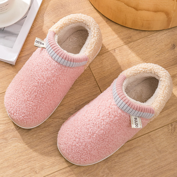 Плюшени пантофи с ластик