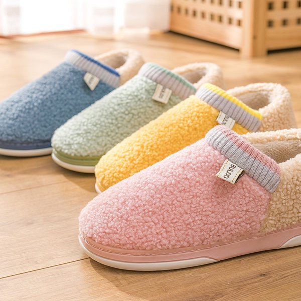 Плюшени пантофи с ластик