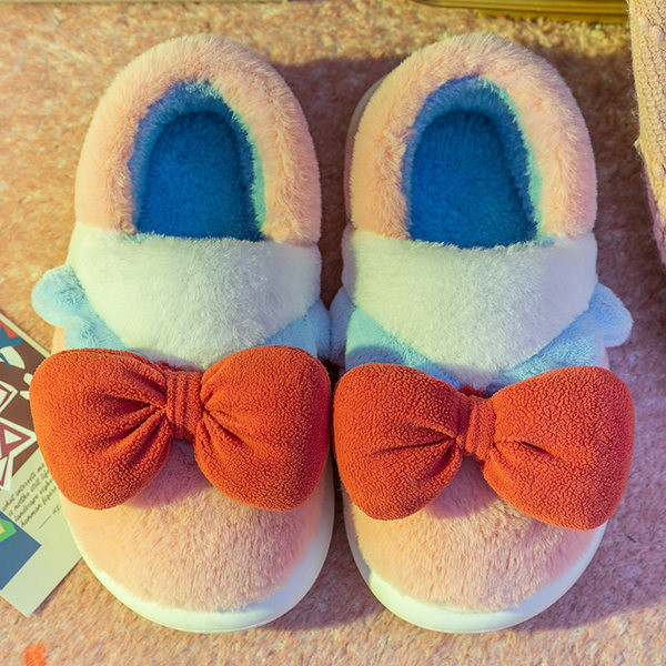 Памучни пантофи с панделка