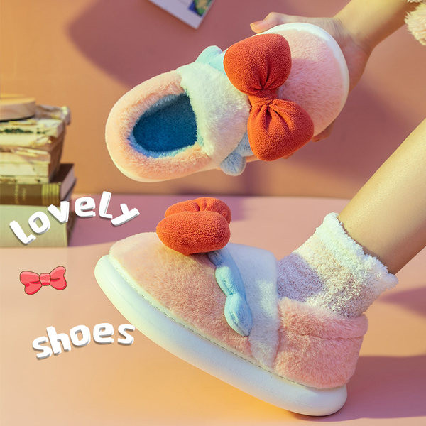 Памучни пантофи с панделка