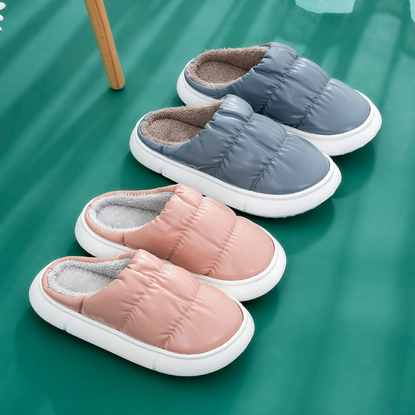 Papuci de casa cu captuseala din puf in mai multe culori