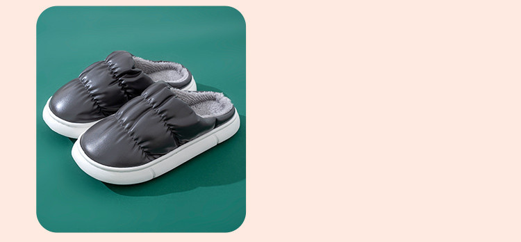 Papuci de casa cu captuseala din puf in mai multe culori