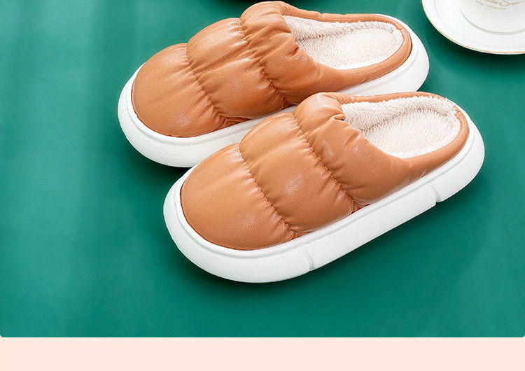 Papuci de casa cu captuseala din puf in mai multe culori