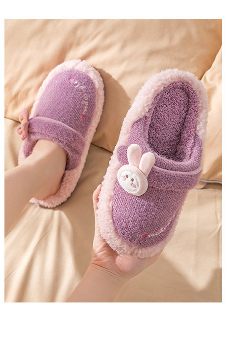 Papuci de casă moderni pentru femei, cu căptușeală moale și floare decorativă