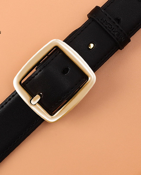 Кожен дамски колан с метална катарама