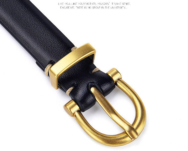 Елегантен дамски кожен тънък модел колан