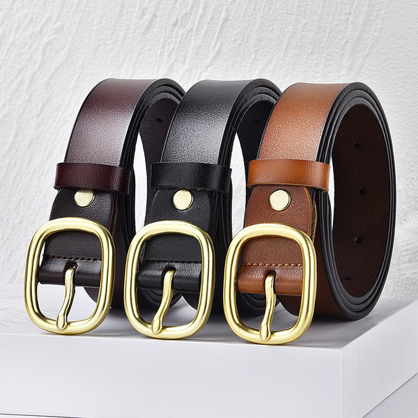 Тънък дамски колан в три цвята