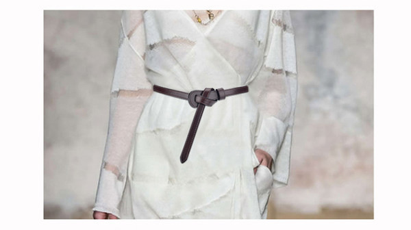 Curea asimetrică de damă din piele ecologică