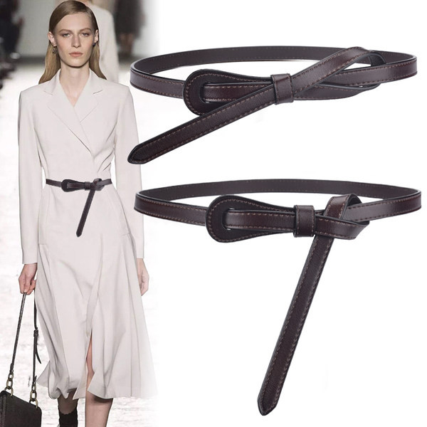 Curea asimetrică de damă din piele ecologică