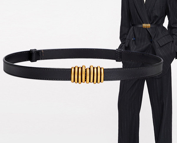 Curea de dama din piele cu decor metalic - mai multe culori