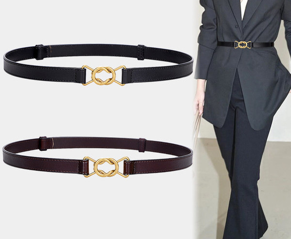 Curea de dama din piele cu decor metalic - mai multe culori