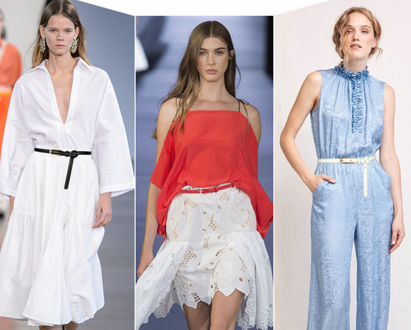 Curea subțire din piele de damă cu cataramă