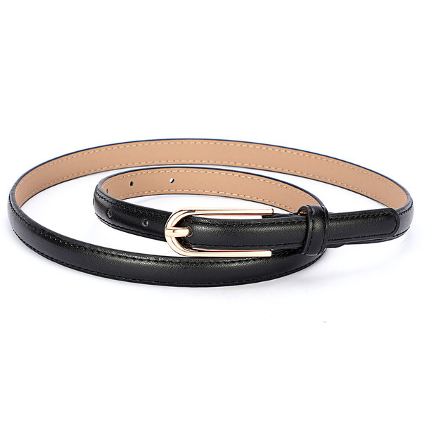 Curea subțire din piele de damă cu cataramă