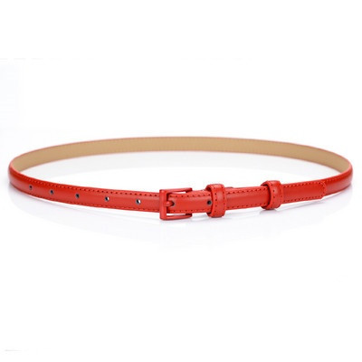 Стилен дамски тънък колан от еко кожа 