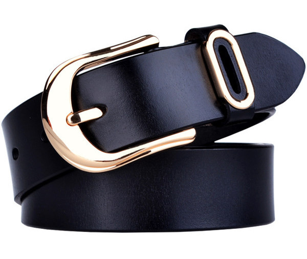 Стилен дамски колан широк модел с метален елемент