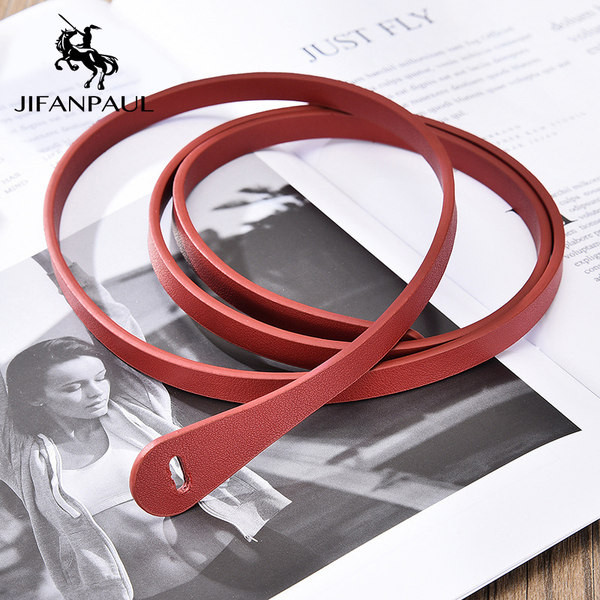 Cureaua subtire de dama din imitatie de piele cu legare