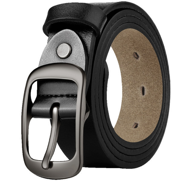 Широк модел колан от еко кожа с метална катарама