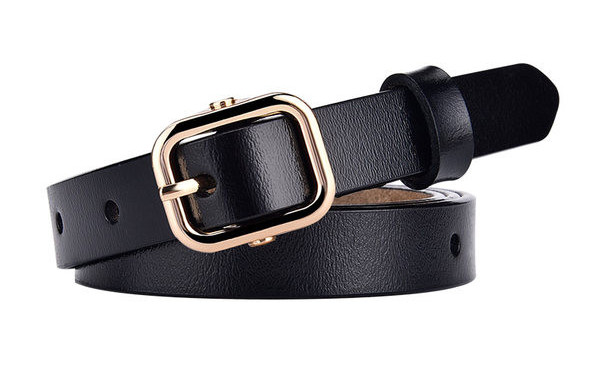 Тънък дамски кожен колан в три цвята