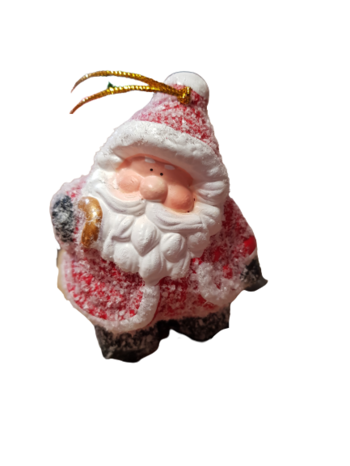 Коледна украса Ahelos, Дядо Коледа, Керамичен, 7 см