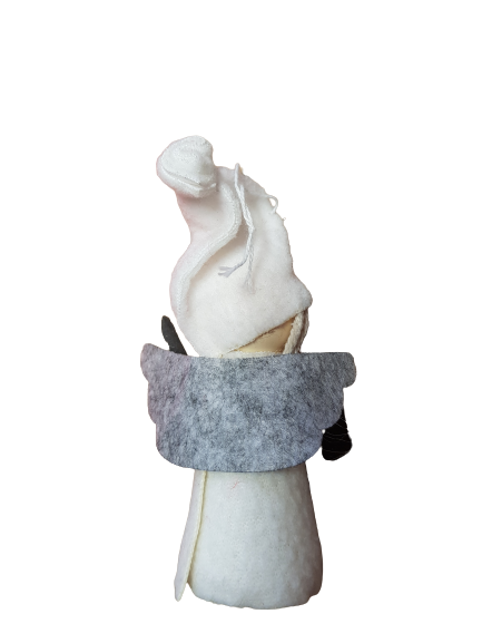 Коледна украса Ahelos, Ангел, Текстилен, 9 см