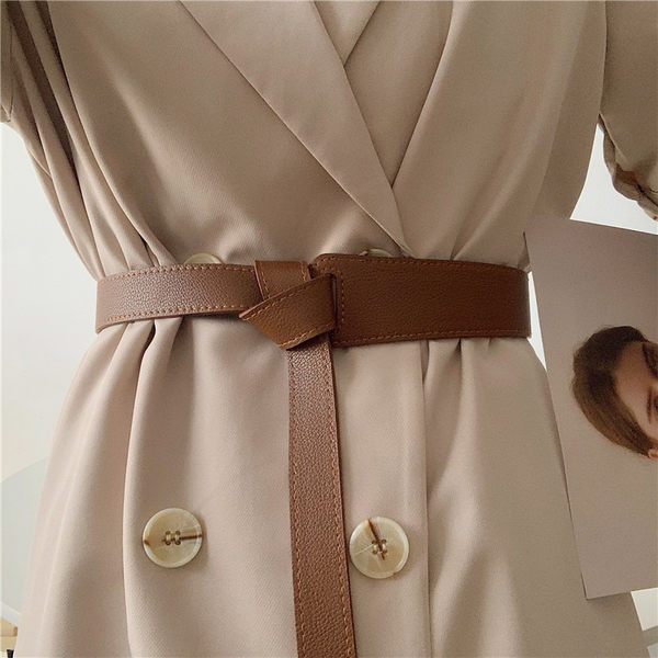 Cureaua de dama din piele model nou negru si maro