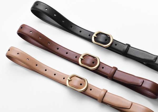 Дамски колан от еко кожа с метална катарама