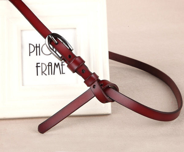 Curea de dama din piele cu catarama metalica in mai multe culori