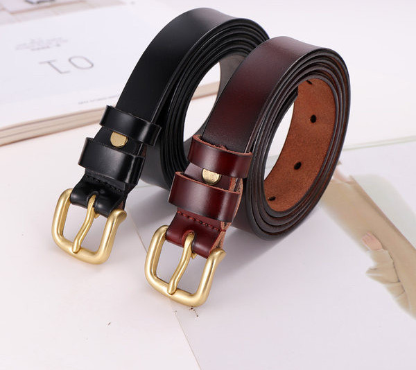 Curea de dama din piele cu catarama metalica