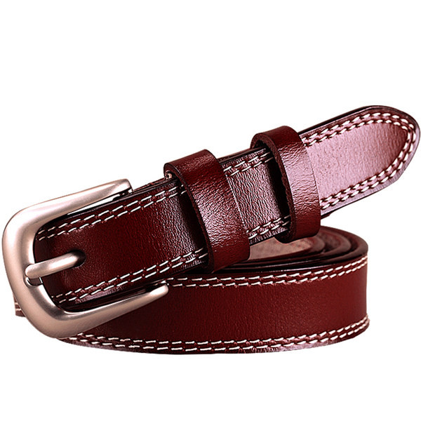 Дамски едноцветен колан от изкуствена кожа