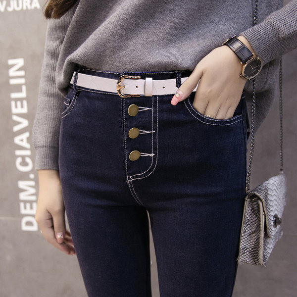 Curea de dama din piele cu catarama metalica