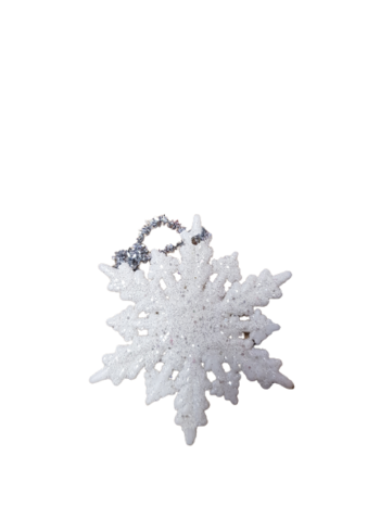 Коледна украса Ahelos, Снежинки, 6 броя комплект, 6 см