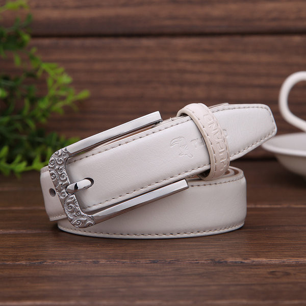 Cureaua de dama monocolor cu catarama aurie