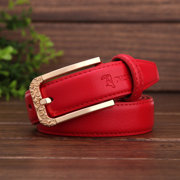 Cureaua de dama monocolor cu catarama aurie