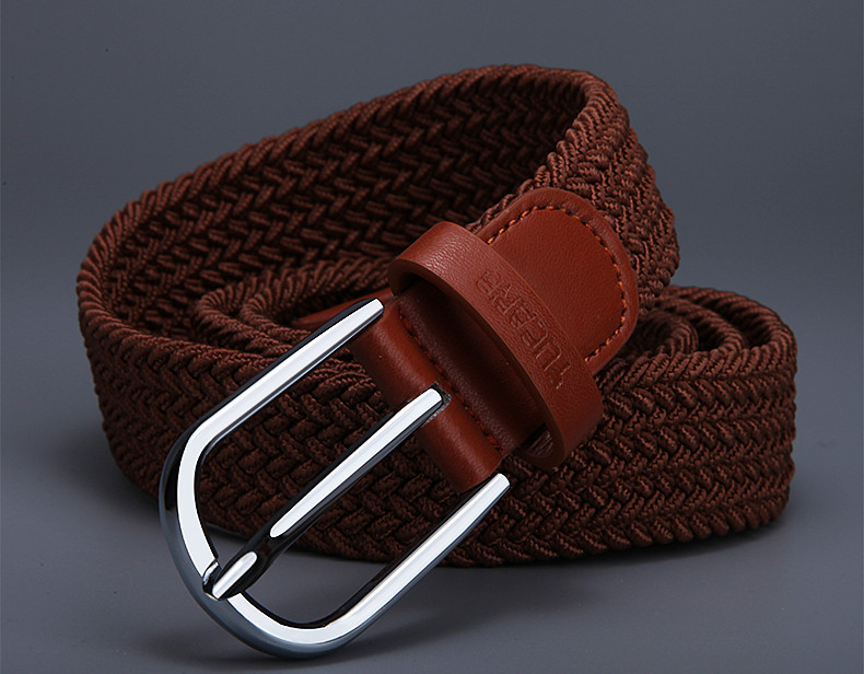 Női textil öv felirattal és fém csattal