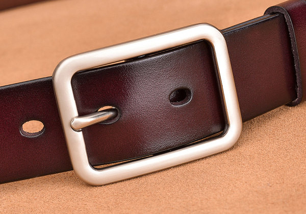 Női ökobőr öv fém csattal - többféle színben
