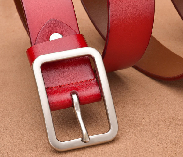 Női ökobőr öv fém csattal - többféle színben