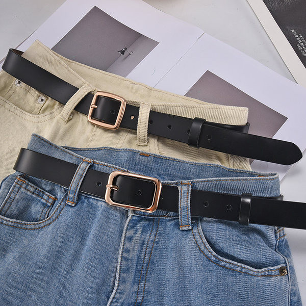 Női bőr öv csattal