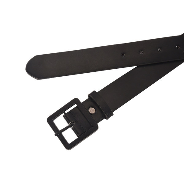Női alkalmi bőr öv csattal, fekete színben