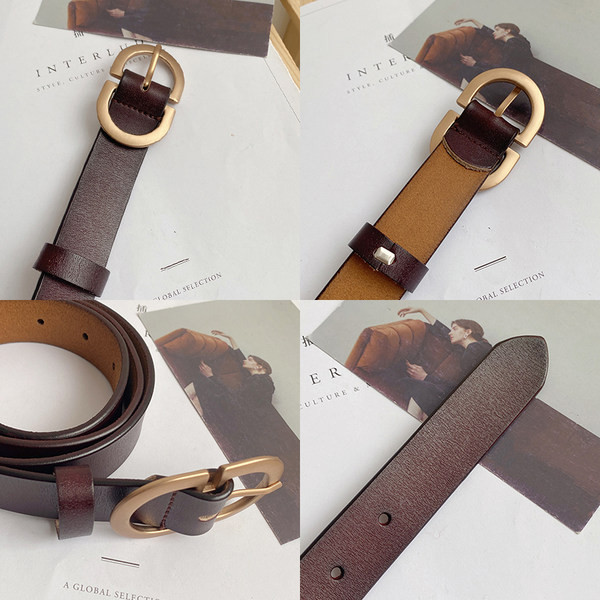 Női bőr öv fém elemmel