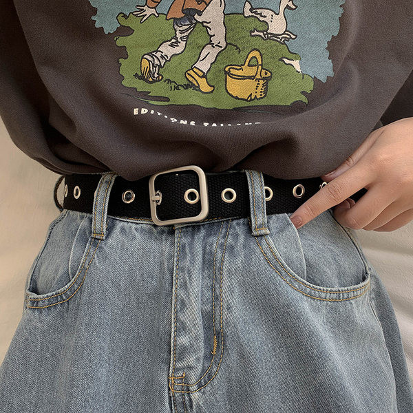 Perforált női öv fekete színben - többféle modell