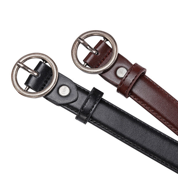 Női öv kerek csattal - eco bőr