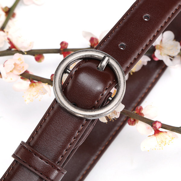 Női öv kerek csattal - eco bőr