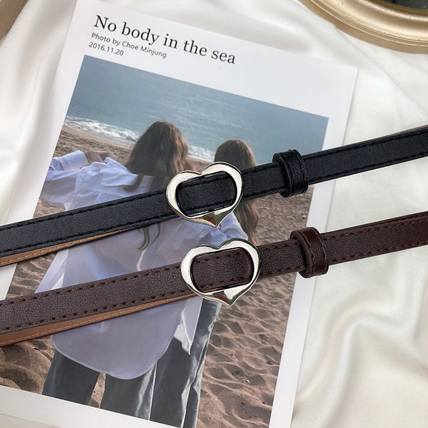 Női bőr öv fekete és barna színben