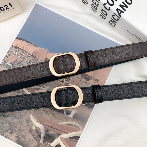 Női alkalmi műbőr öv csattal