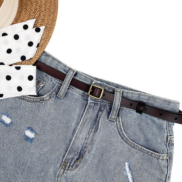 Modern bőr öv csattal nőknek