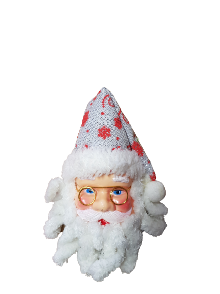 Играчка за елха,Дядо Коледа,12 см ,Текстилна