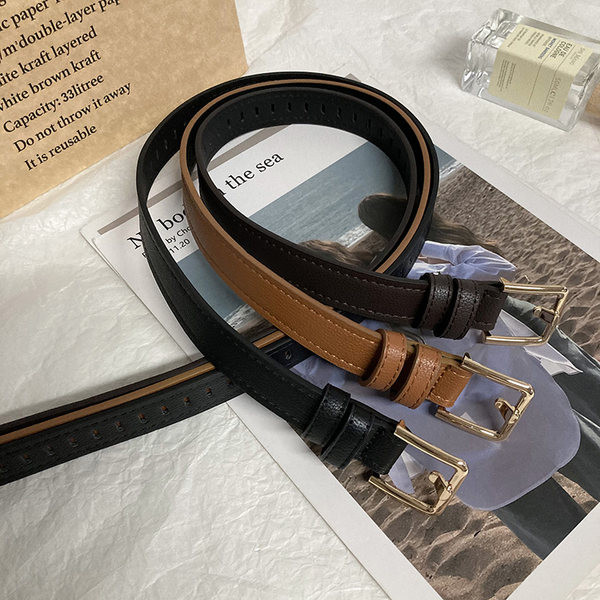 Női alkalmi műbőr öv három színben