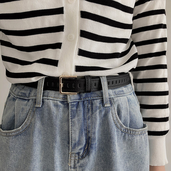 Női alkalmi műbőr öv három színben